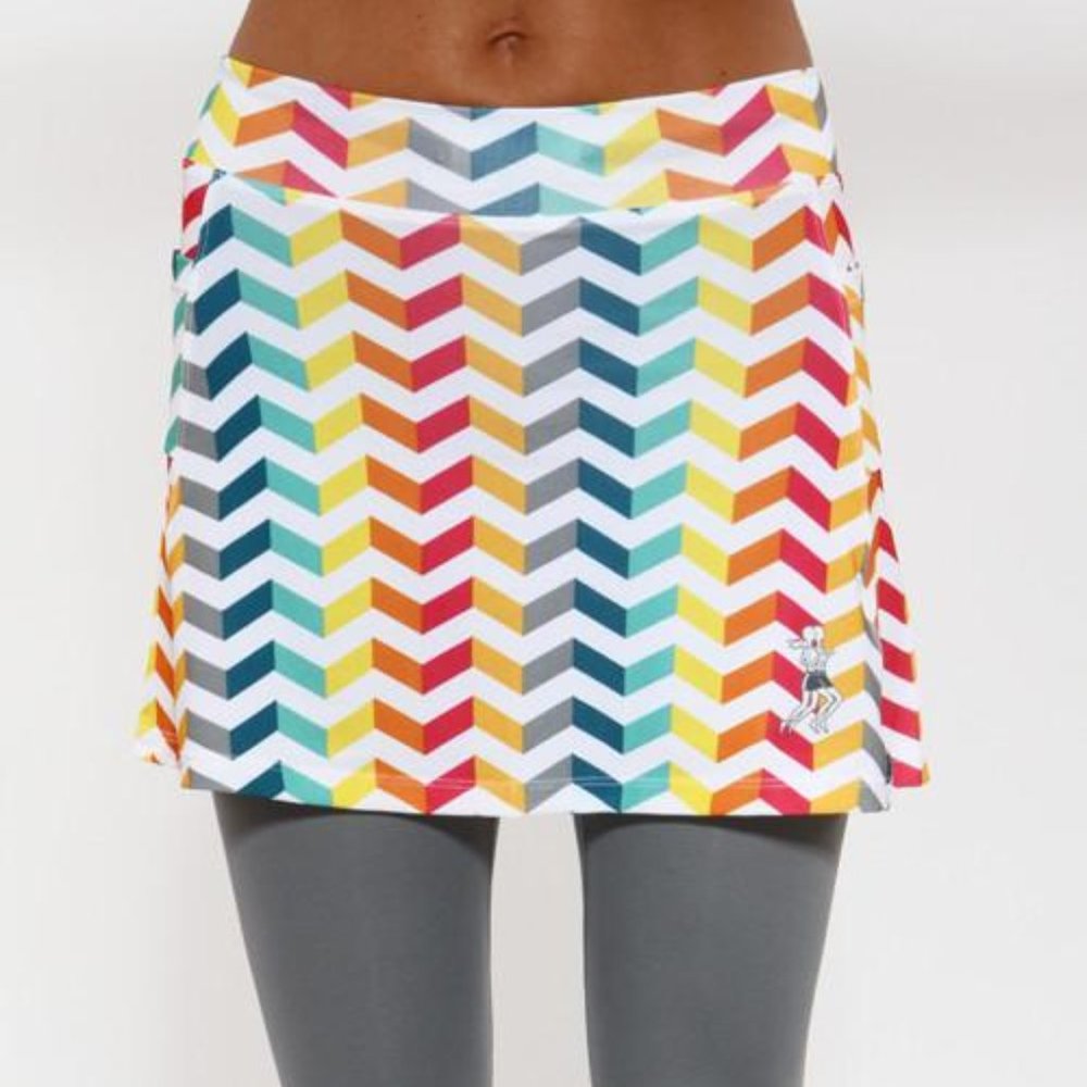 Rainbow Chevron Running Skirt Capri Size 1 *RARE*